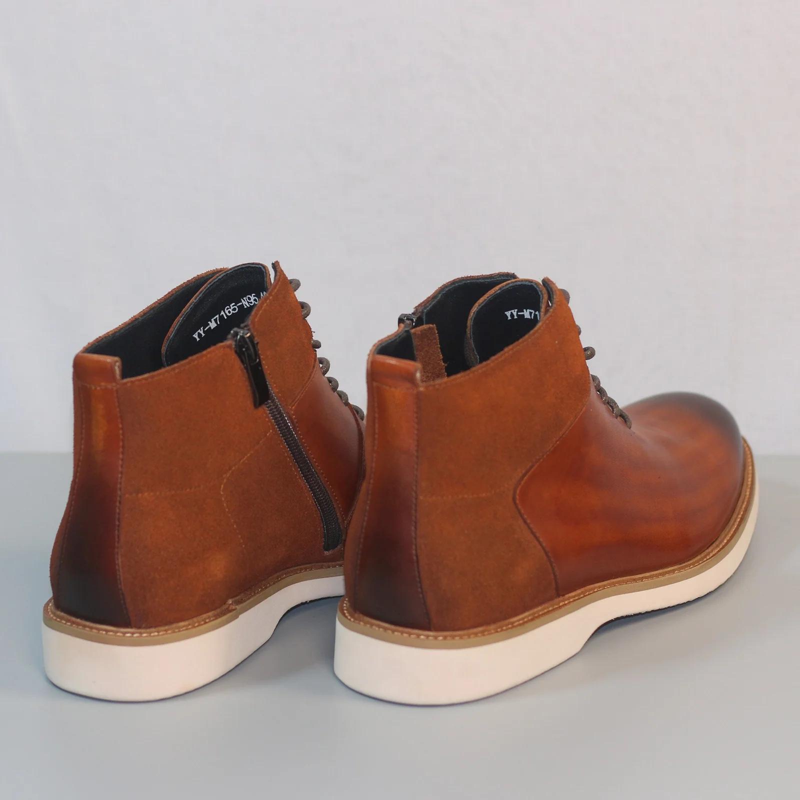Men's Leather and Suede Ankle Boots GS113