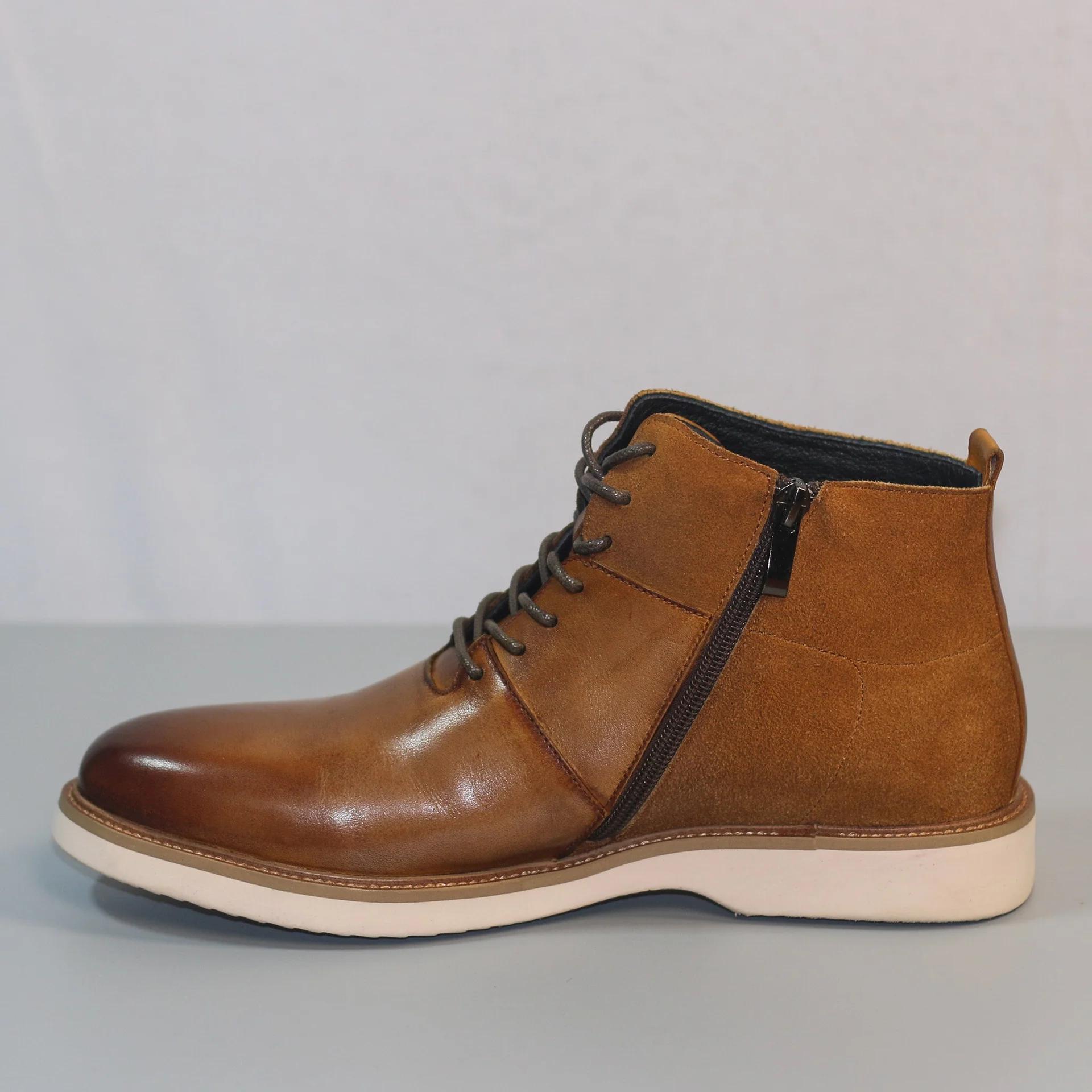 Men's Leather and Suede Ankle Boots GS113