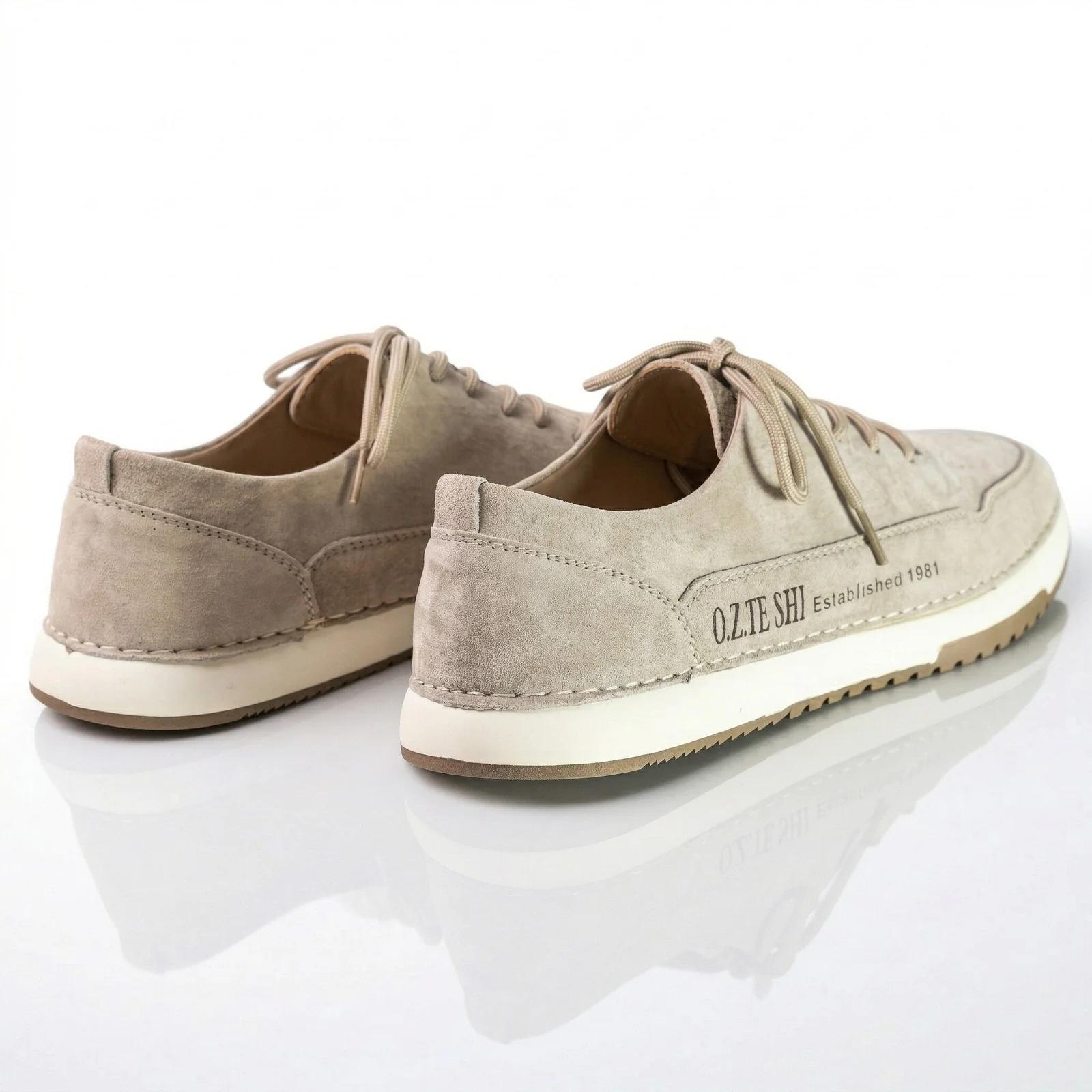 Men's Top-Grain Pigskin Leather Sneakers GS132