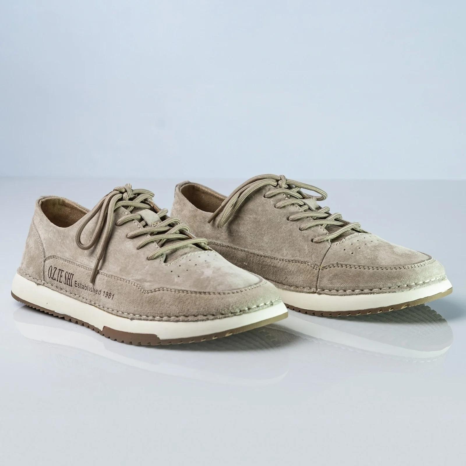 Men's Top-Grain Pigskin Leather Sneakers GS132