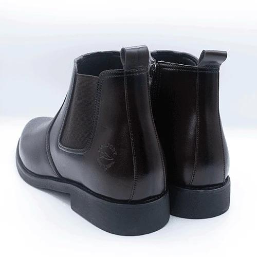 Men's Black Leather Chelsea Boots GS35