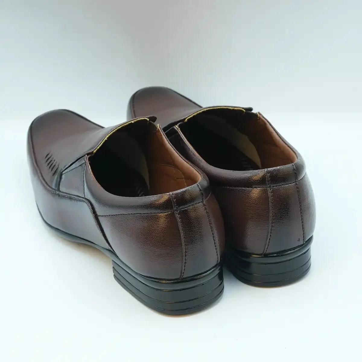 Men's Black Polished Formal Slip-On Shoes GS56.