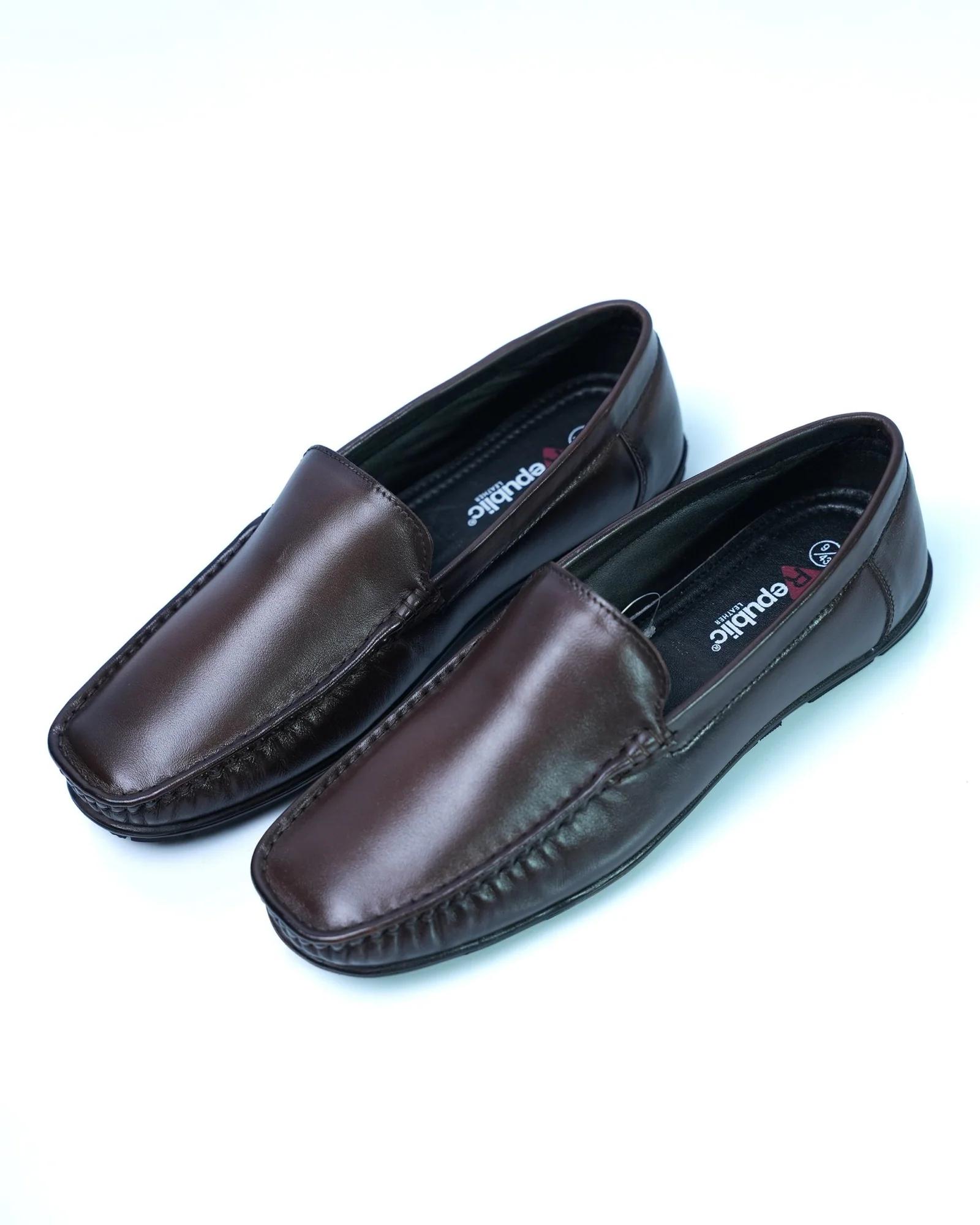 GoldStar Republic Leather Moccasin Loafers for Men GS178.