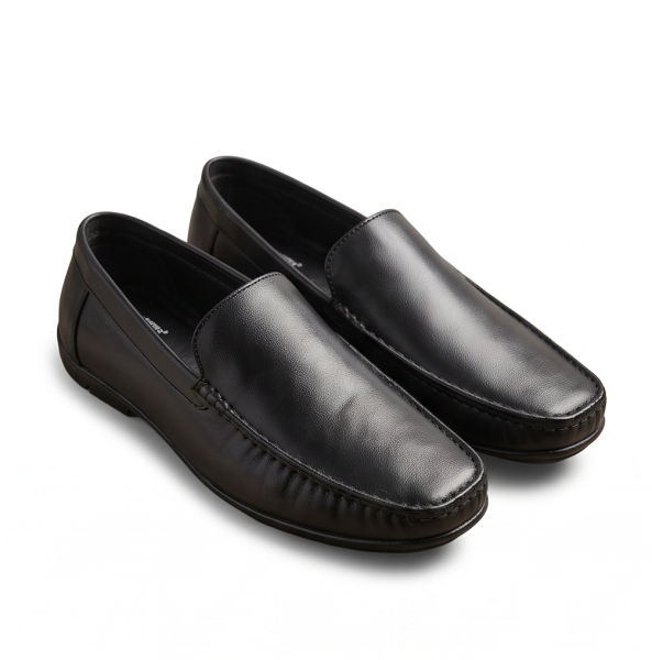 Goldstar Republic VE-2001 Men’s Slip-On Formal Leather Loafers – Black