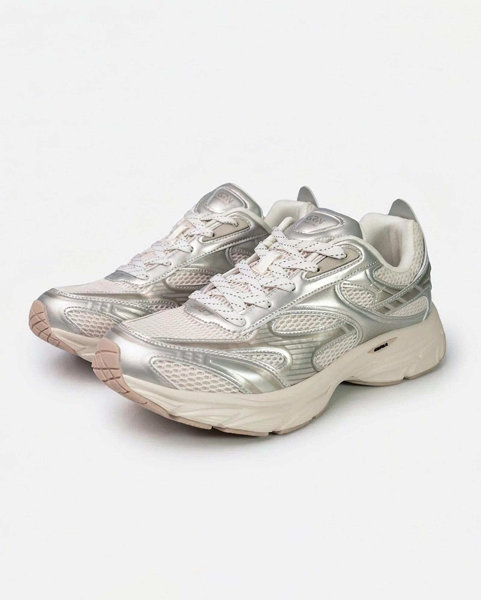 GRN Silver Chunky Casual Sneakers For Men GS155