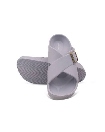 Men’s Cross-Strap Slides with Adjustable Buckle | Ergonomic EVA Sole
