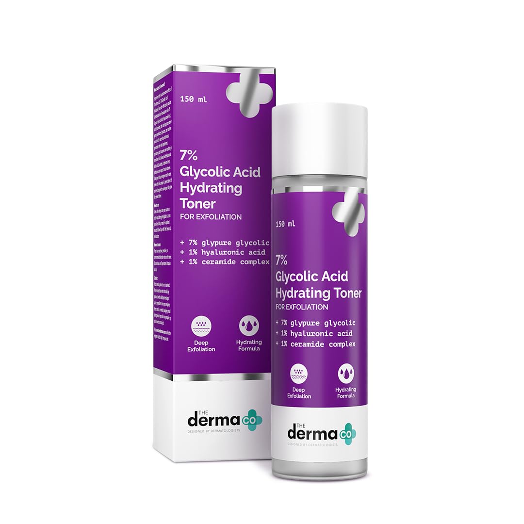 The Derma Co. 7% Glycolic Acid Hydrating Toner with Glycolic Acid & Hyaluronic Acid, 150ml (8904417311600)