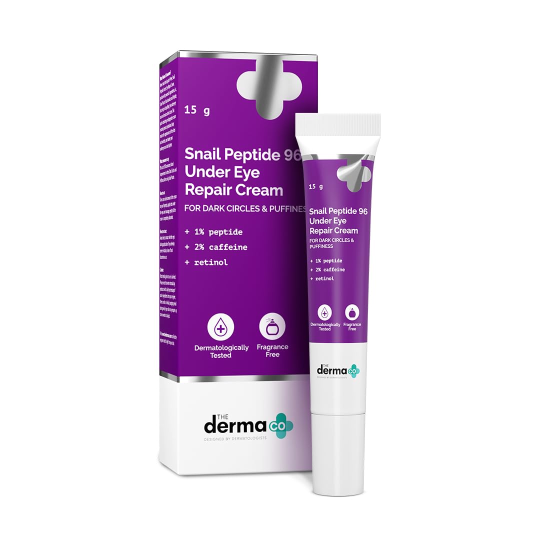 The Derma Co. Snail Peptide 96 Under Eye Repair Cream with Snail Mucin & Peptide Complex For Dark Circles & Puffiness, 15gm (8904417313567)