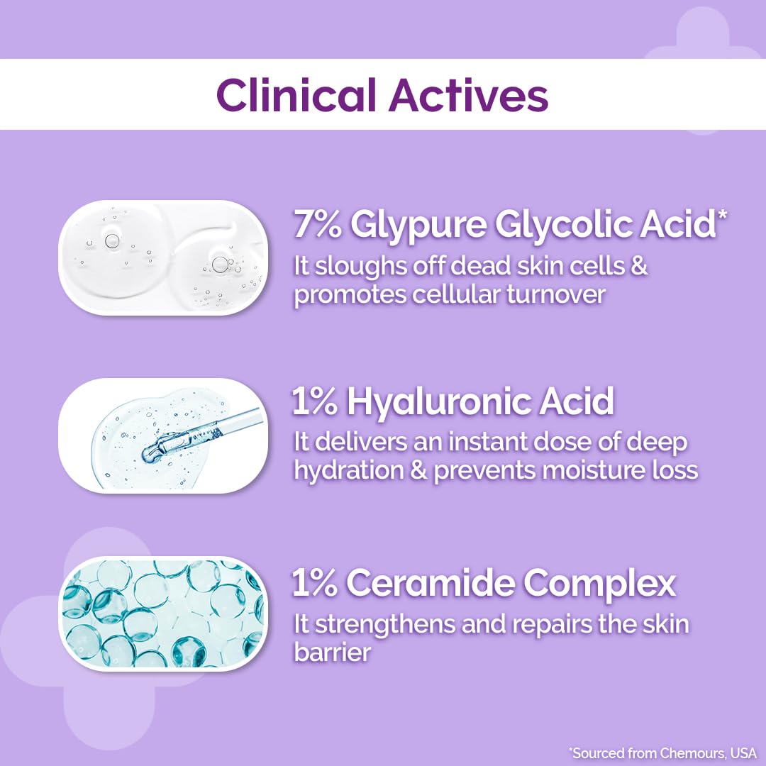 The Derma Co. 7% Glycolic Acid Hydrating Toner with Glycolic Acid & Hyaluronic Acid, 150ml (8904417311600)